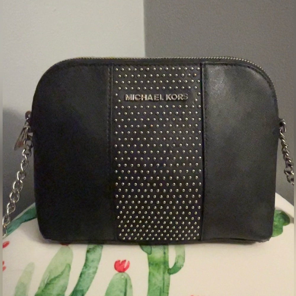 MICHAEL KORS Micro Studded Cindy Dome Chain Crossbody Bag